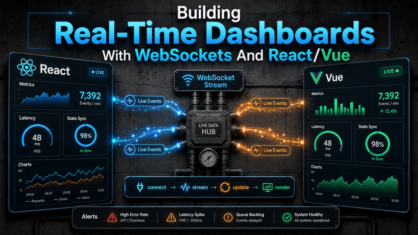 Building Real-Time Dashboards With WebSockets And React/Vue