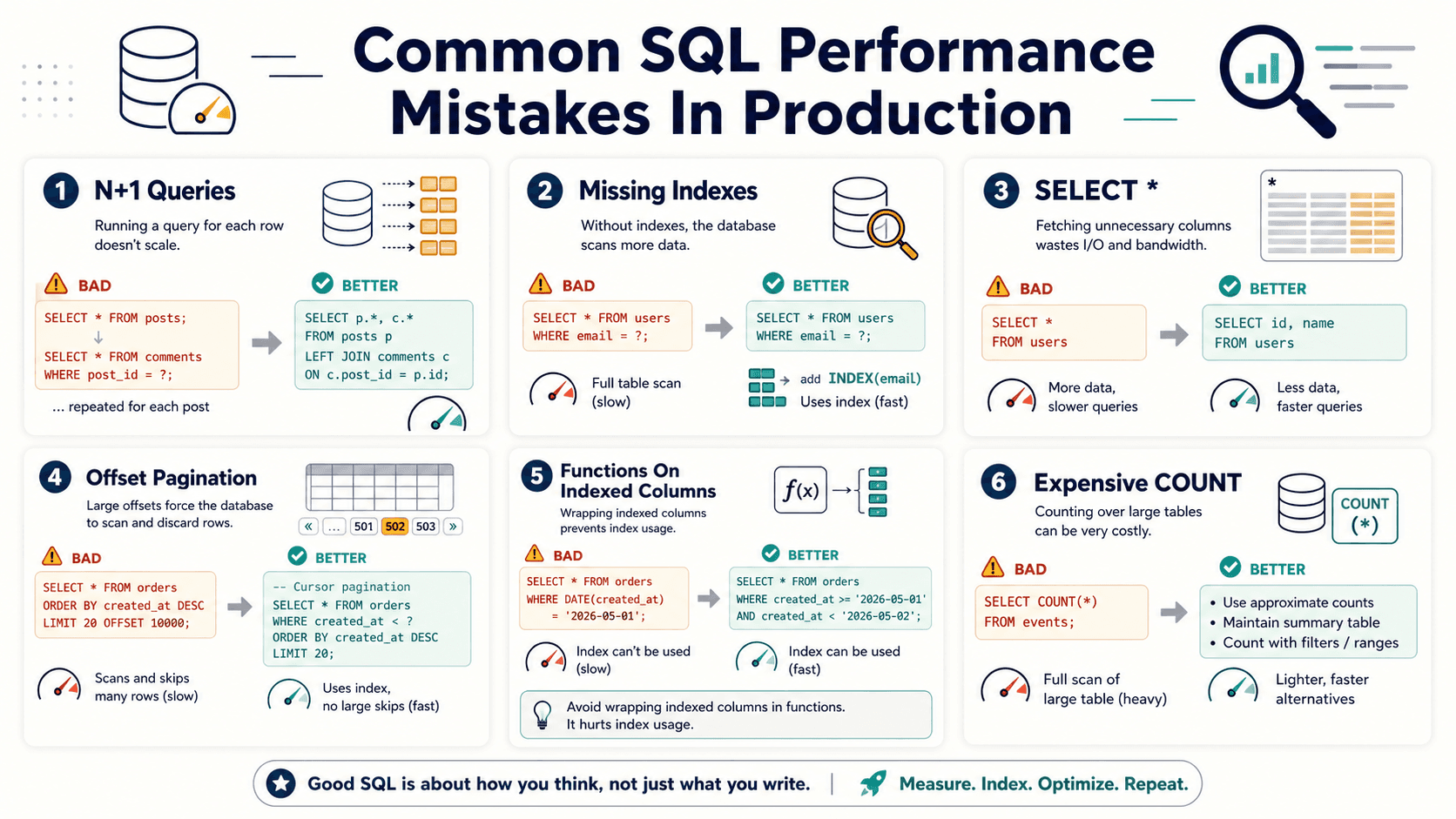 The Most Common SQL Performance Mistakes I See In Production