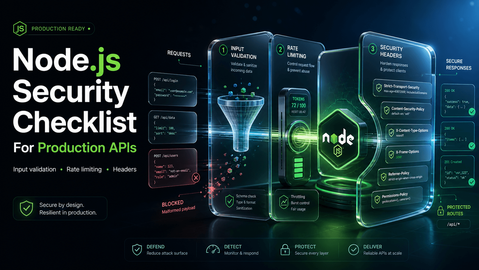 Node.js Security Checklist For Production APIs