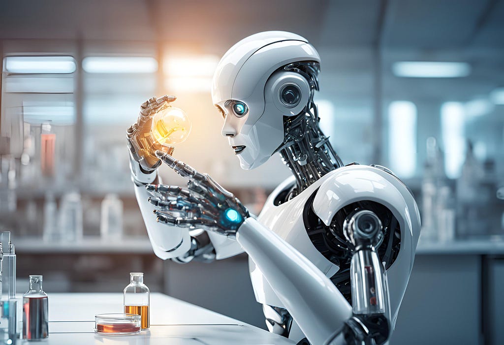 An illustration framing the central question: could AI actually cure cancer? — used as a visual pause before the more skeptical, grounded answer that follows.