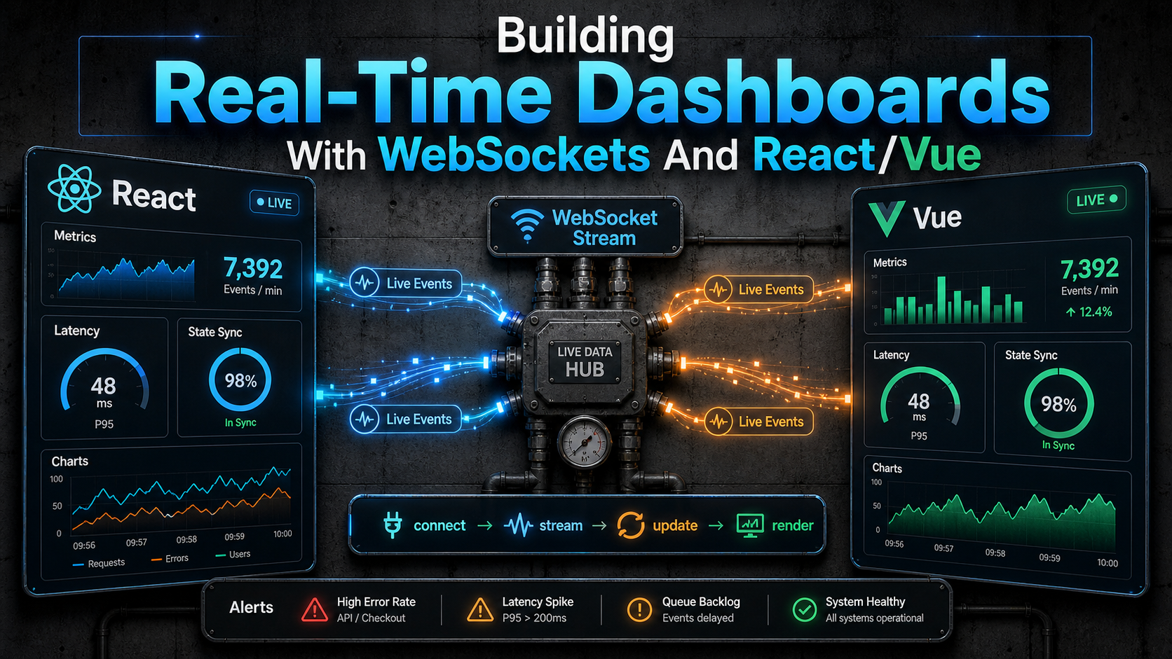 Building Real-Time Dashboards With WebSockets And React/Vue