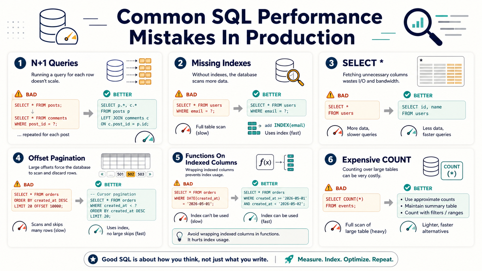 The Most Common SQL Performance Mistakes I See In Production