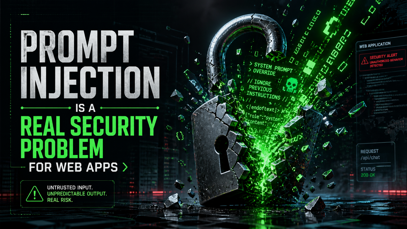 Prompt Injection Is A Real Security Problem For Web Apps