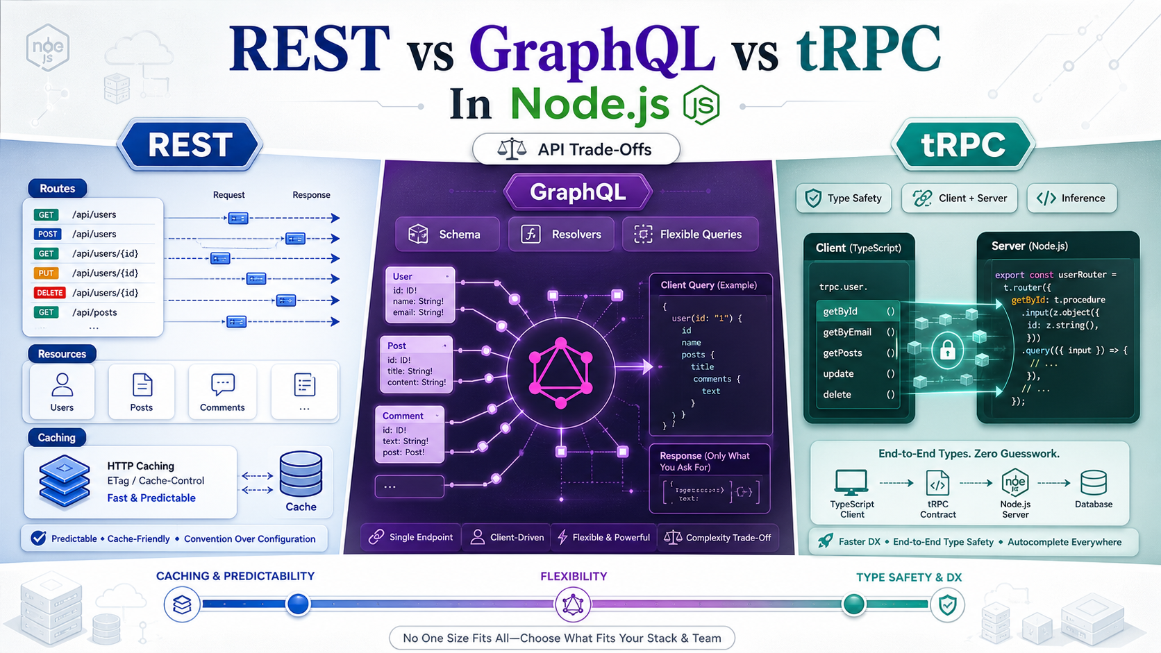 REST vs GraphQL vs tRPC In Node.js